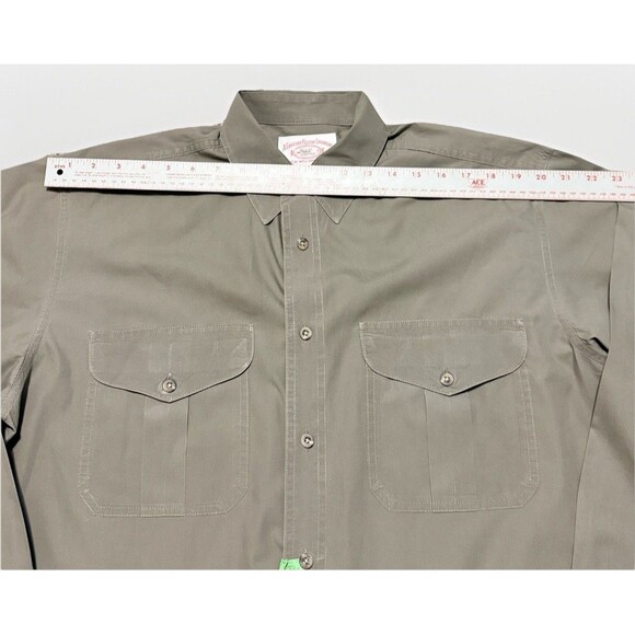 CC Filson Men’s Large 12014 OG Otter Green Cotton Twill Field Work Shirt EUC - Picture 4 of 10
